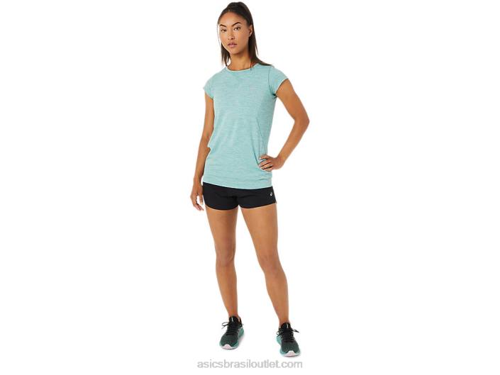 top de manga curta corrida sem costura feminino 462T3499 sábio Asics