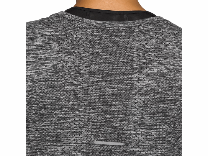 top de manga curta corrida sem costura feminino 462T4126 desempenho preto Asics
