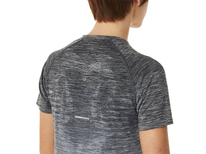 top de manga curta feminino sem costura 462T3006 cinza transportadora/cinza glaciar Asics
