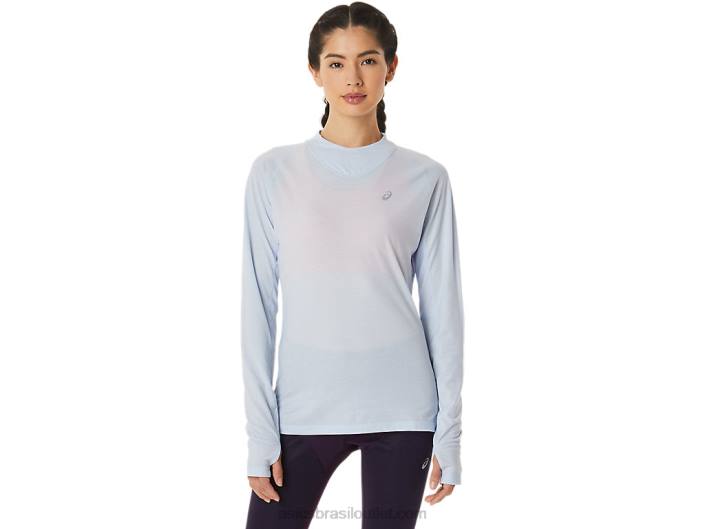 top de manga longa para corrida de inverno feminino 462T2798 céu macio Asics
