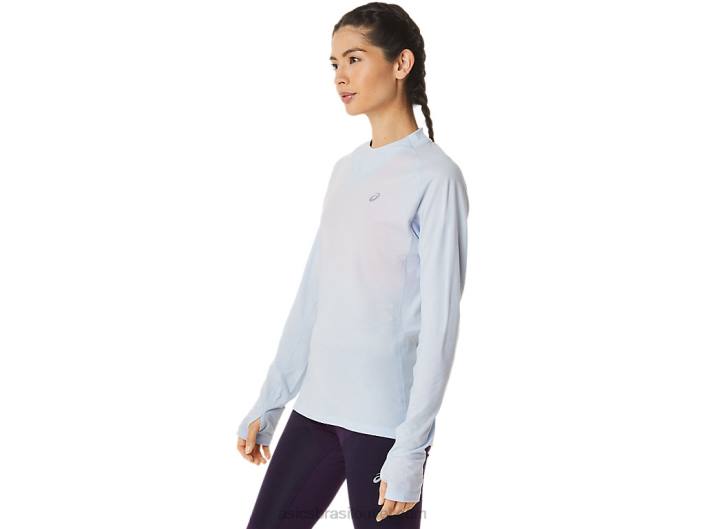 top de manga longa para corrida de inverno feminino 462T2798 céu macio Asics