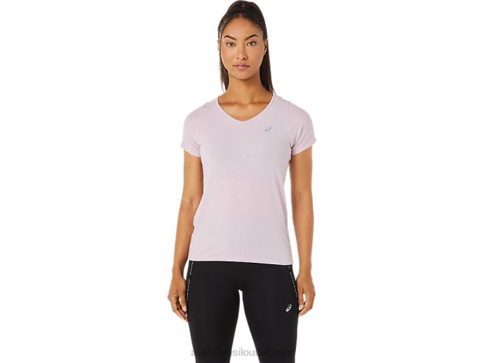 top feminino manga curta com decote v 462T3342 mal subiu Asics