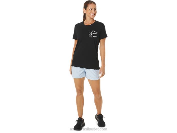 w orc luminoso pequeno logotipo ss tripulação 462T2732 desempenho preto Asics