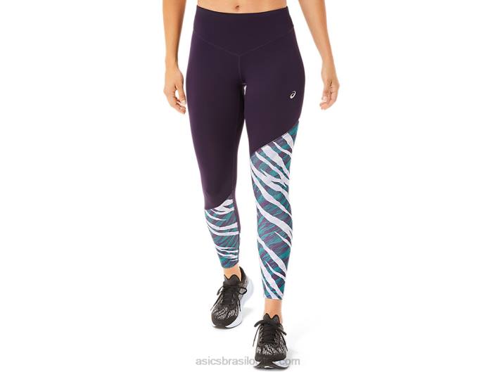 camuflagem selvagem feminina 7/8 apertada 462T3028 sombra da noite/pinho de veludo Asics