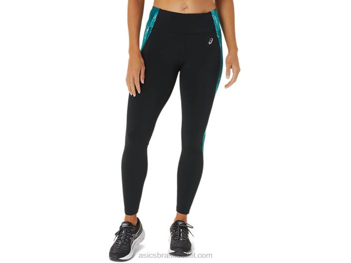 desempenho 7/8 feminino justo 462T3081 preto/tie dye veludo pinho Asics