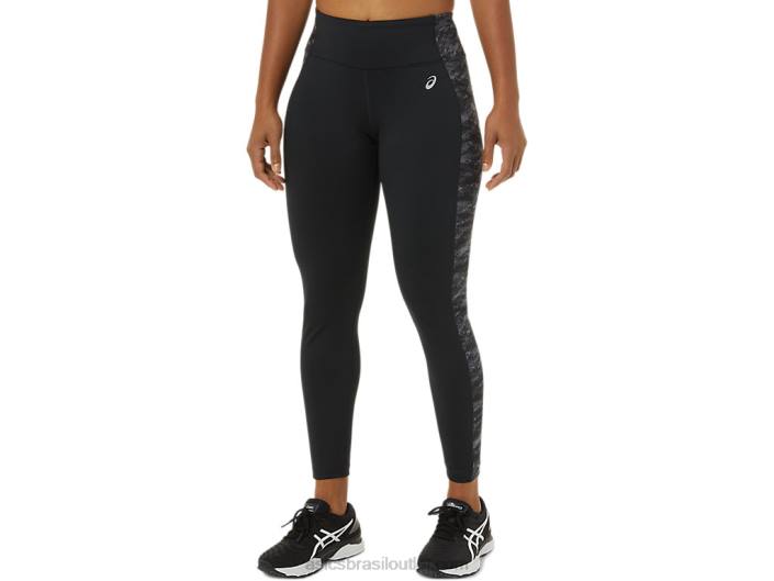desempenho 7/8 feminino justo 462T3747 desempenho preto/cinza multi Asics