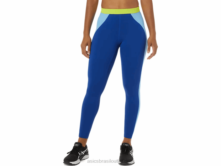 feminino o novo forte reaproveitado apertado 462T3825 azul/céu ártico/lagartixa verde Asics