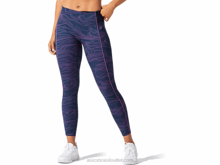 gráfico de debrum feminino justo 462T4033 uva azul francesa/digital Asics