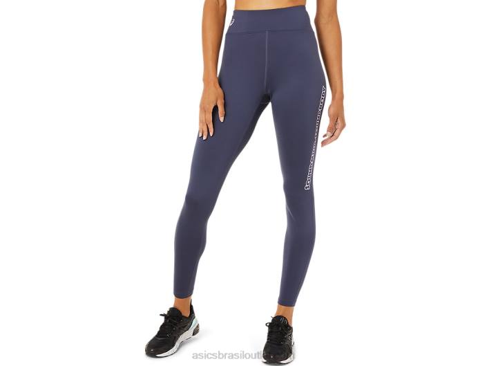 gráfico de logotipo feminino justo 462T3392 névoa índigo Asics