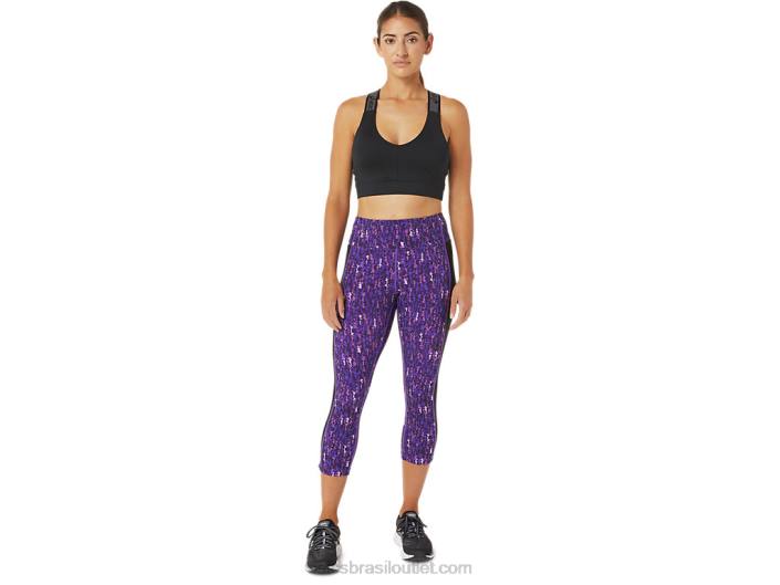 kate bolso capri feminino 462T3020 orquídea japonesa escovada/preta Asics