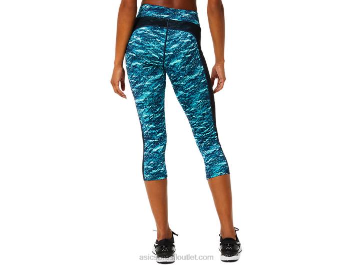 kate bolso capri feminino 462T3771 casaco de pavão/gelo fresco multi Asics