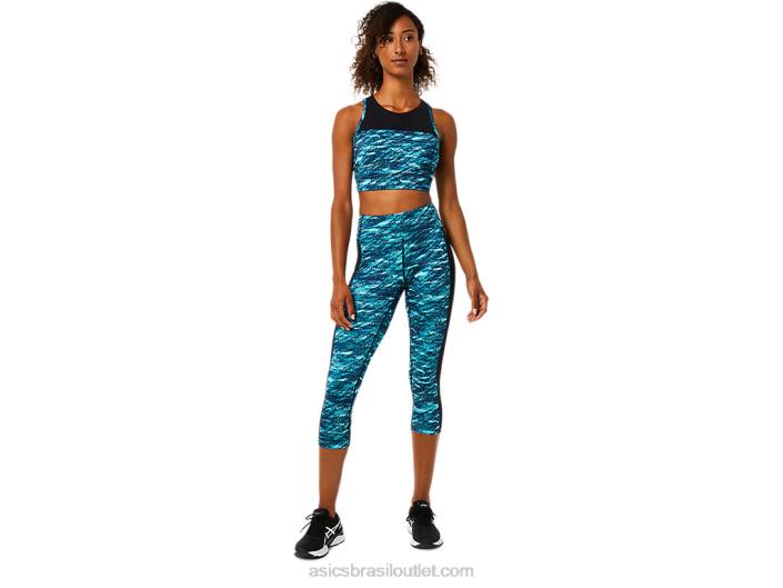 kate bolso capri feminino 462T3771 casaco de pavão/gelo fresco multi Asics