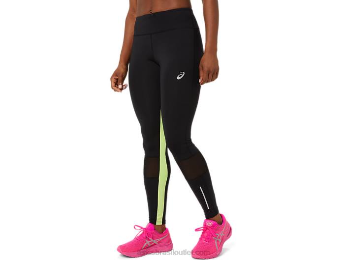lite-show feminino justo 462T3484 desempenho preto/verde limão Asics