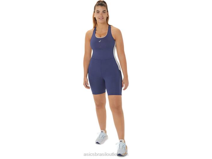macacão nagino run feminino 462T2246 urze azul índigo/céu Asics