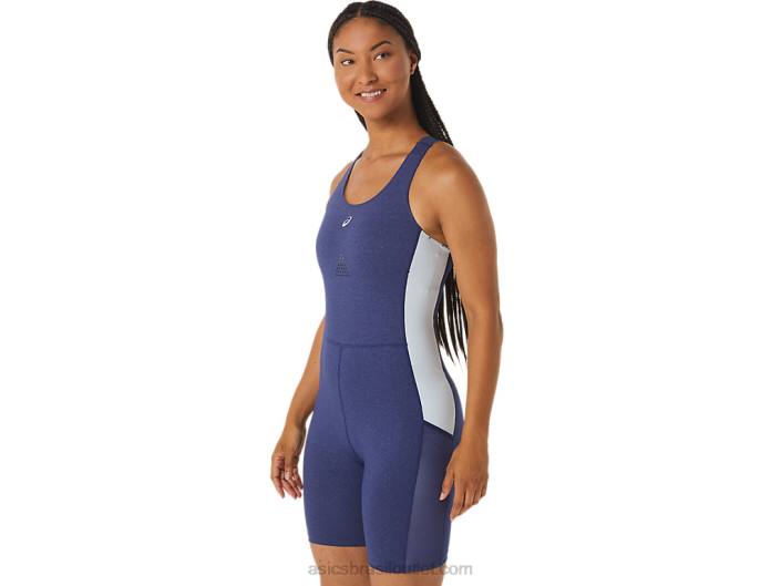 macacão nagino run feminino 462T2246 urze azul índigo/céu Asics
