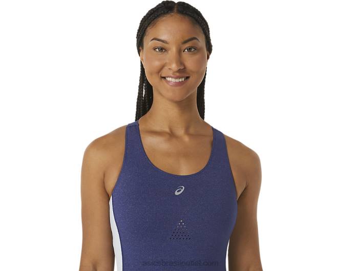 macacão nagino run feminino 462T2246 urze azul índigo/céu Asics
