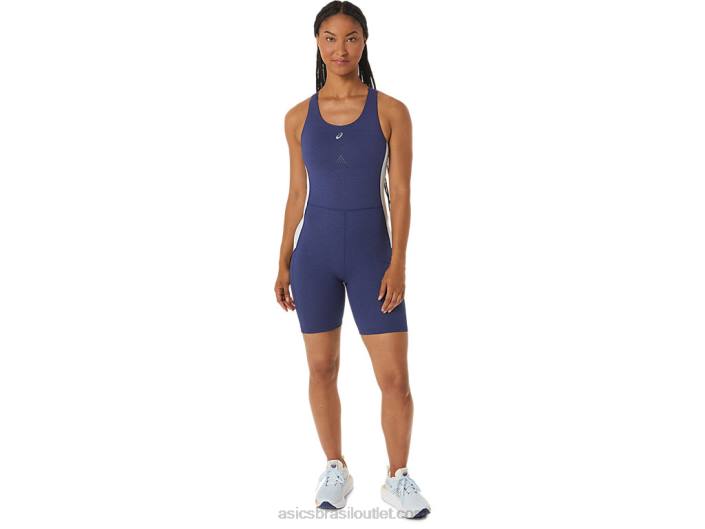 macacão nagino run feminino 462T2246 urze azul índigo/céu Asics