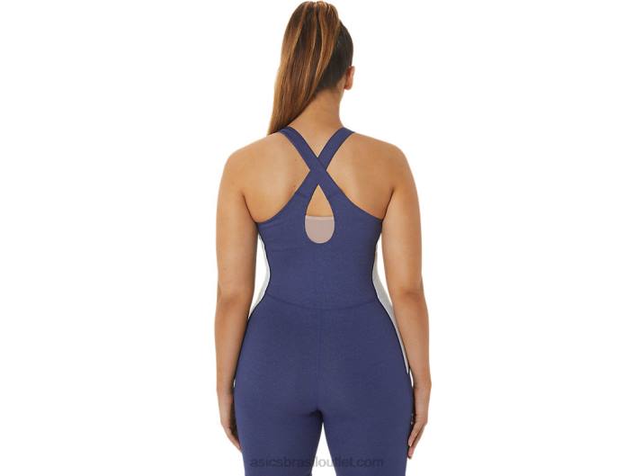 macacão nagino run feminino 462T2246 urze azul índigo/céu Asics