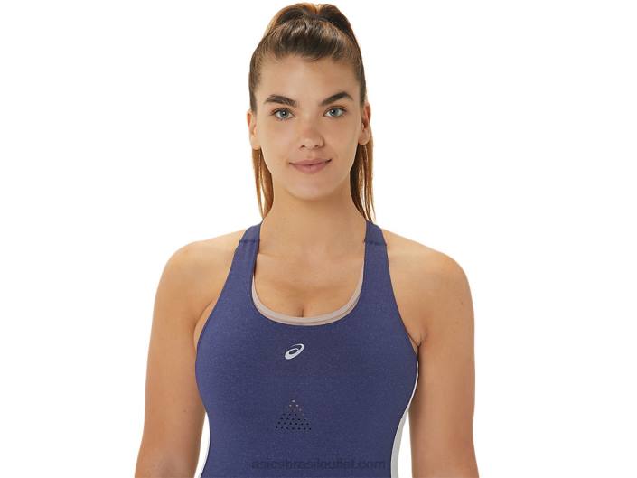 macacão nagino run feminino 462T2246 urze azul índigo/céu Asics