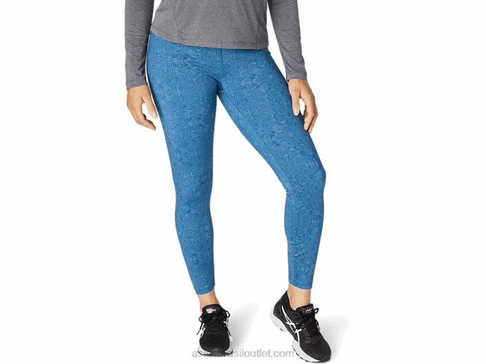 meias femininas 7/8 462T4103 impressão hexagonal gravada grande tubarão Asics