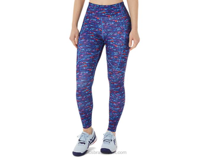 nova calça estampada forte 92 feminina 462T3004 tênis japão escovado aop orquídea Asics