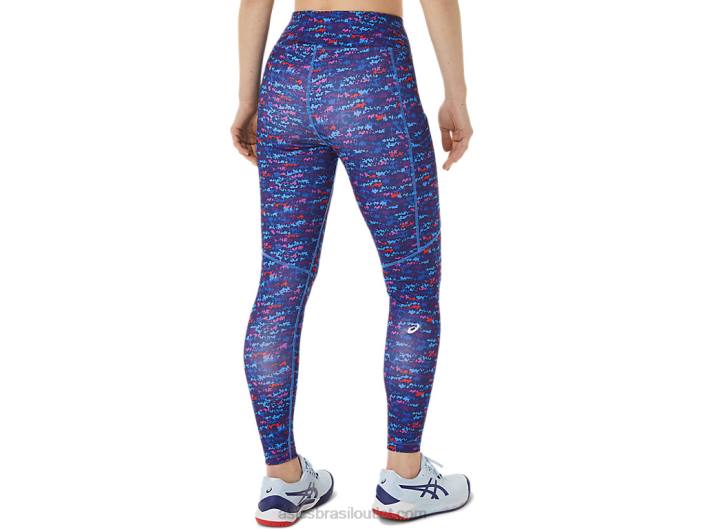 nova calça estampada forte 92 feminina 462T3004 tênis japão escovado aop orquídea Asics