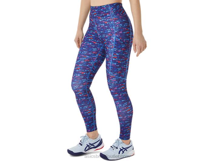 nova calça estampada forte 92 feminina 462T3004 tênis japão escovado aop orquídea Asics