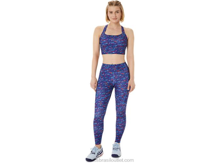 nova calça estampada forte 92 feminina 462T3004 tênis japão escovado aop orquídea Asics