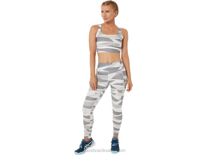 nova calça estampada forte 92 feminina 462T3454 impressão de bétula Asics