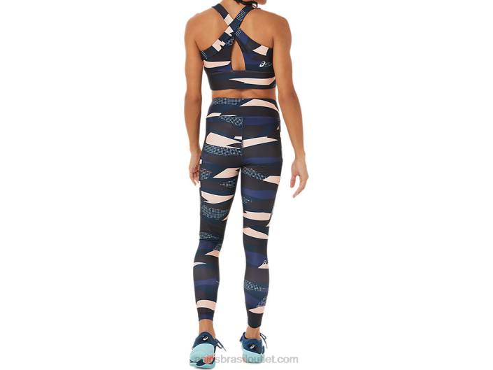 nova calça estampada forte 92 feminina 462T3463 impressão de brisa Asics