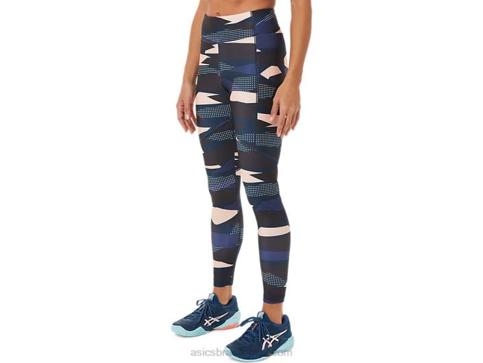 nova calça estampada forte 92 feminina 462T3463 impressão de brisa Asics