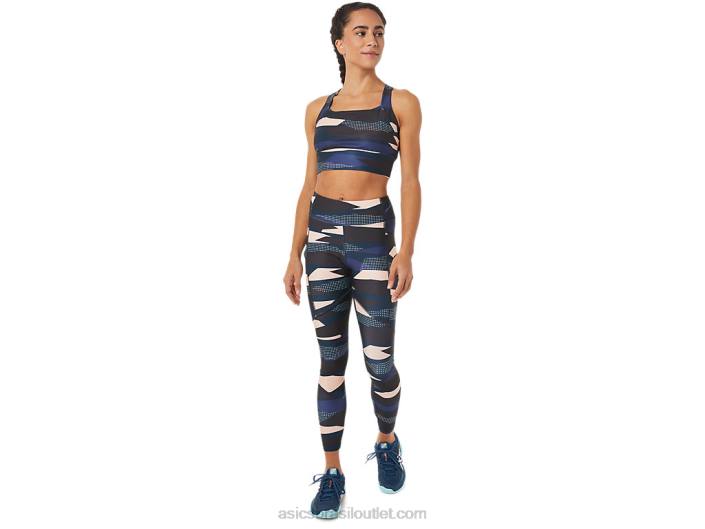 nova calça estampada forte 92 feminina 462T3463 impressão de brisa Asics