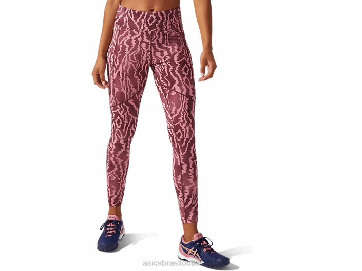 nova calça estampada forte 92 feminina 462T3797 impressão marte profundo Asics