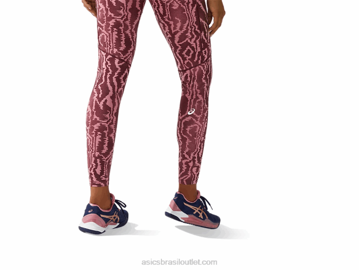 nova calça estampada forte 92 feminina 462T3797 impressão marte profundo Asics