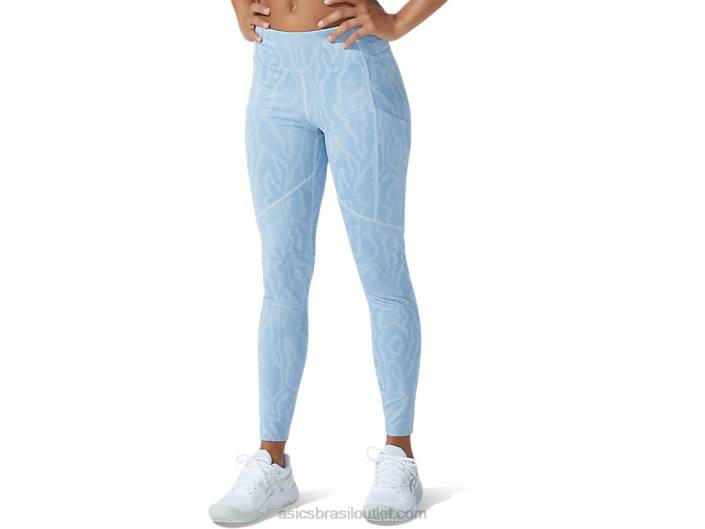 nova calça estampada forte 92 feminina 462T3801 impressão de névoa Asics
