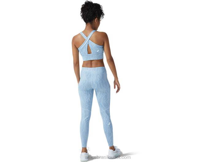 nova calça estampada forte 92 feminina 462T3801 impressão de névoa Asics