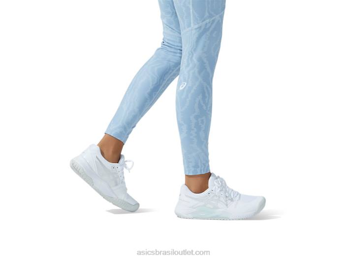 nova calça estampada forte 92 feminina 462T3801 impressão de névoa Asics