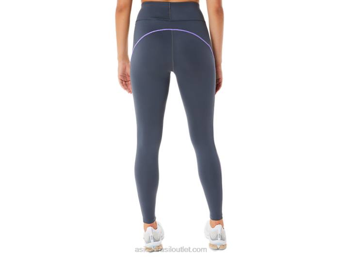 painel de malha feminino para treino justo 462T2311 transportadora cinza Asics