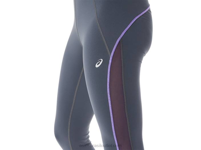 painel de malha feminino para treino justo 462T2311 transportadora cinza Asics