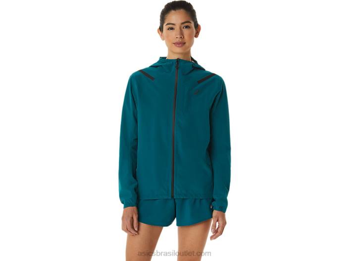 jaqueta acelera impermeável 2.0 feminina 462T3076 pinho aveludado Asics