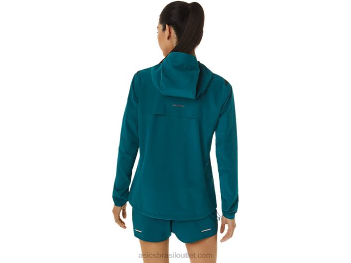 jaqueta acelera impermeável 2.0 feminina 462T3076 pinho aveludado Asics