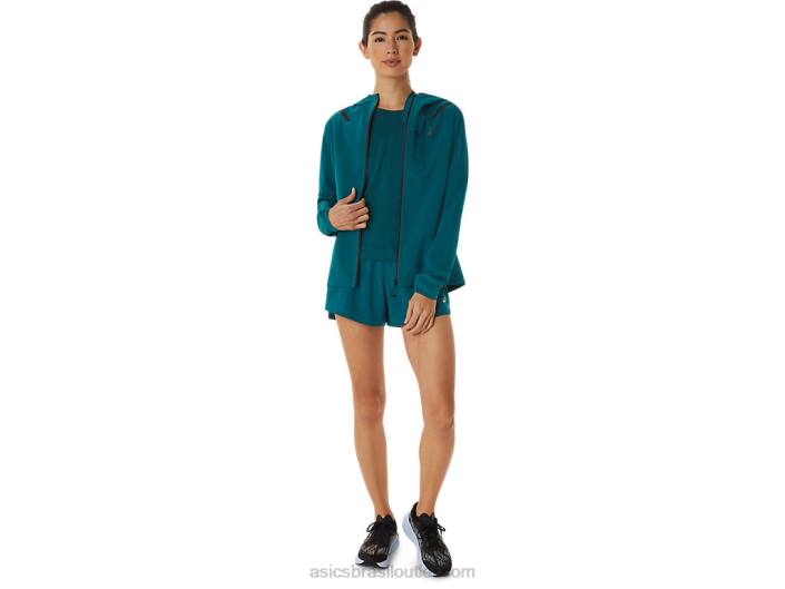 jaqueta acelera impermeável 2.0 feminina 462T3076 pinho aveludado Asics
