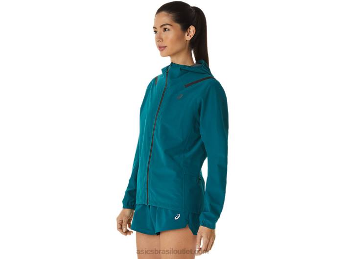 jaqueta acelera impermeável 2.0 feminina 462T3076 pinho aveludado Asics