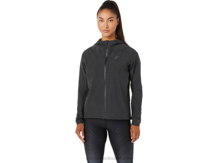 jaqueta acelera impermeável 2.0 feminina 462T3271 cinza grafite Asics