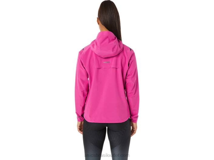 jaqueta acelera impermeável 2.0 feminina 462T3274 vermelho fúcsia Asics