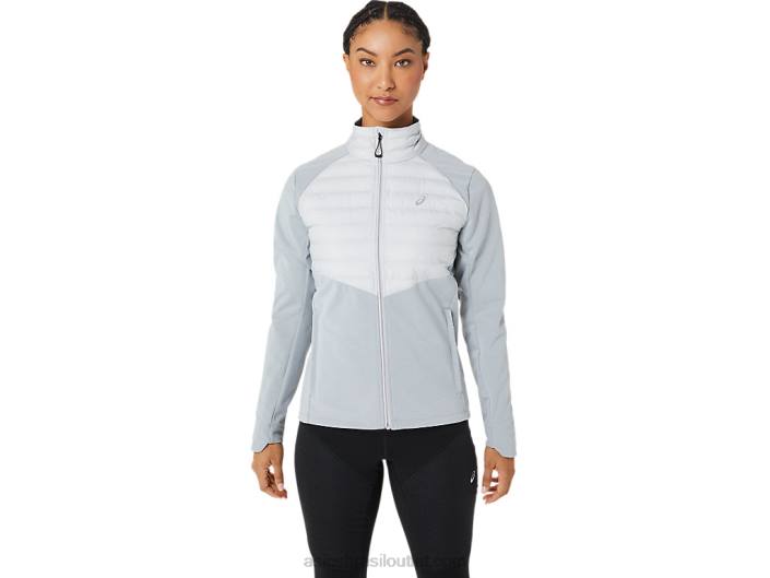 jaqueta de corrida de inverno feminina 462T2827 urze cinza glaciar Asics