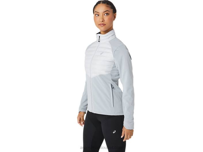 jaqueta de corrida de inverno feminina 462T2827 urze cinza glaciar Asics