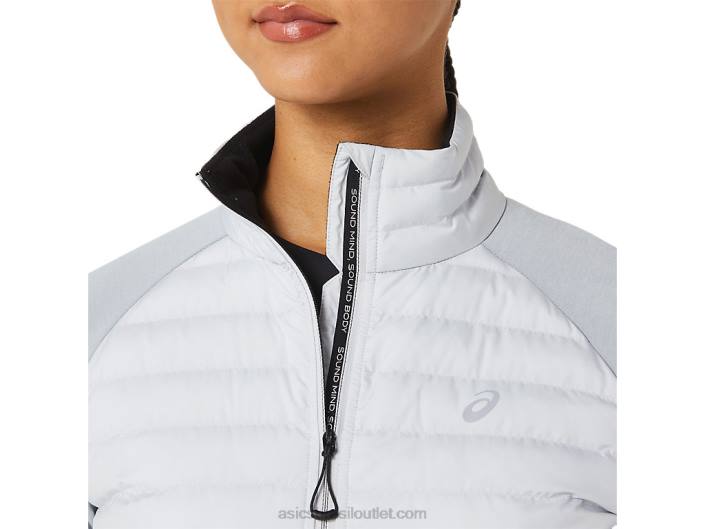 jaqueta de corrida de inverno feminina 462T2827 urze cinza glaciar Asics