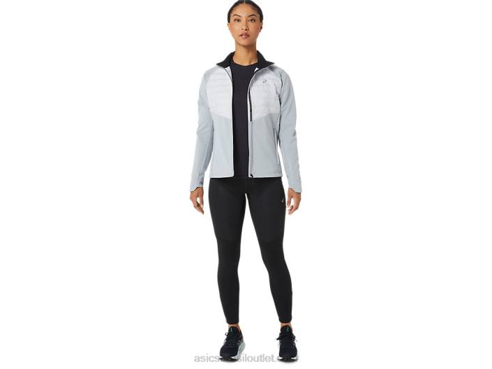 jaqueta de corrida de inverno feminina 462T2827 urze cinza glaciar Asics