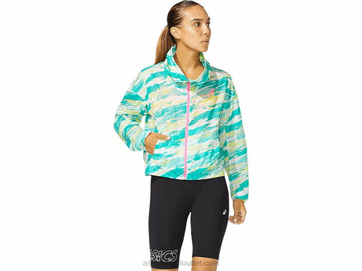 jaqueta de injeção de cor feminina 462T3962 joia báltica Asics